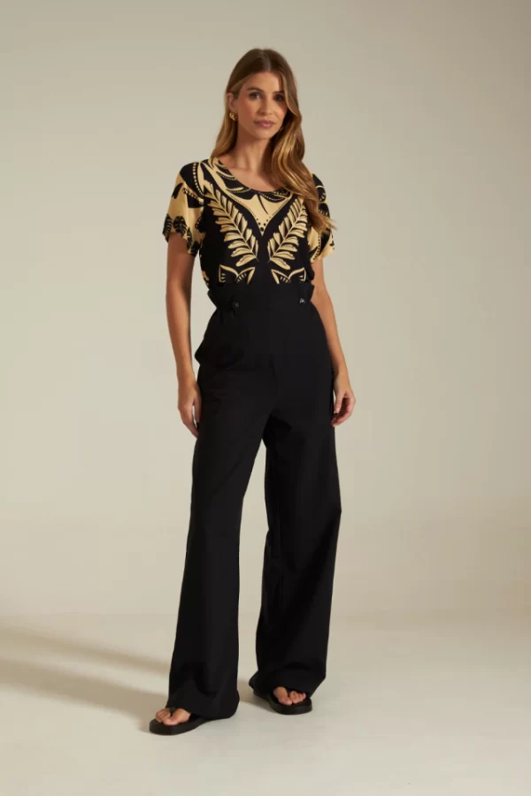 BLUSA VISCOSE MANGA CURTA ESTAMPA AVA