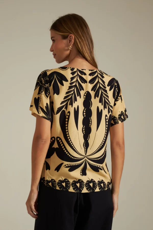 BLUSA VISCOSE MANGA CURTA ESTAMPA AVA - Imagem 3