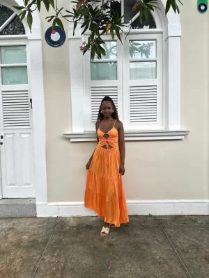 VESTIDO THAI ABERTURA FRENTE VISCOSE
