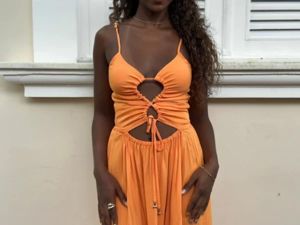VESTIDO THAI ABERTURA FRENTE VISCOSE - Imagem 5