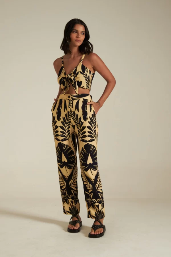 TOP VISCOSE AMARRACAO ESTAMPA AVA
