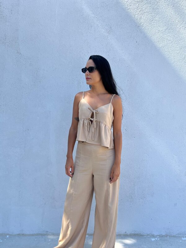 CALÇA PANTALONA BOTAO LINHO - Imagem 2